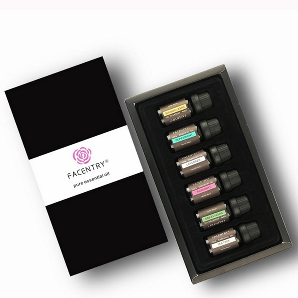 6Pcs 10ml Humidifier Aroma Essential Oils Kit Lavender Massage SPA Water Soluble Essential Oil good sleep and pain relief