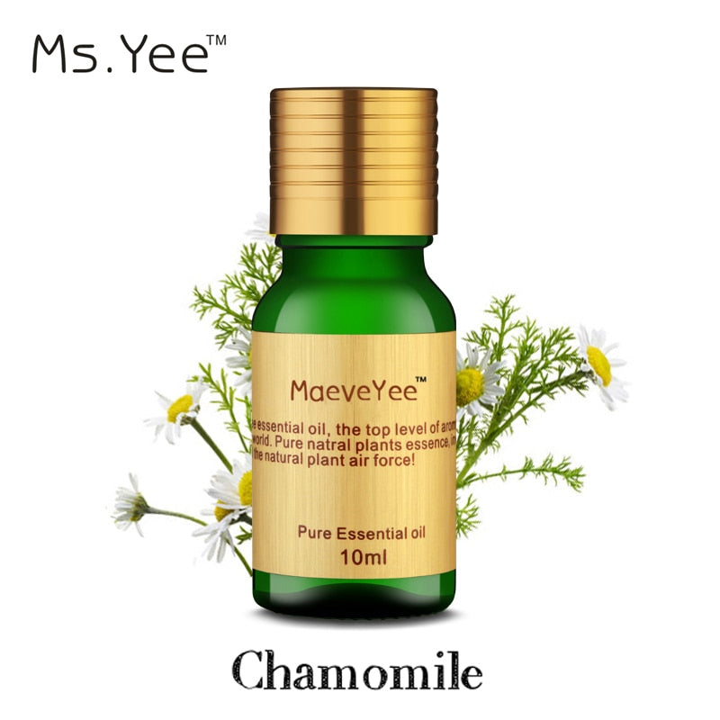 Natural Chamomile Essential Oils effective Pain Relief Anti Stress Pure Chamomile Oil Fragrance for Car Home Aromatherapy 10Ml