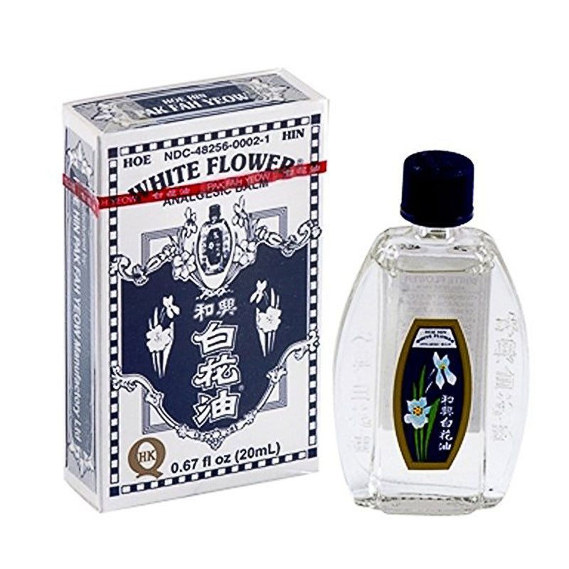 1 bottle Hoe Hin White Flower Analgesic Medicated Oil for pain relief size 20 ML