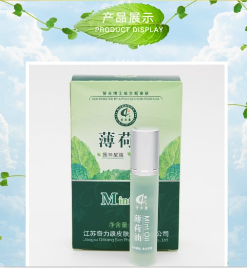 Mint oil  For Anti Mosquito Headache Relief  pain Dizziness Refreshing Essential Oil 10ml