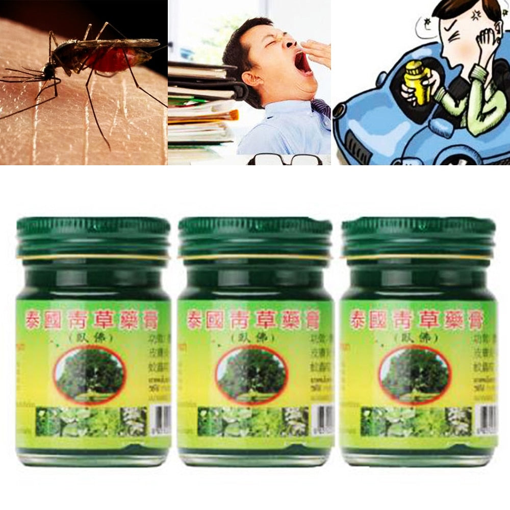 100% Thailand Herbal Ointment Oil Refresh Brain Tiger Balm Drive Out Mosquito Relieve Itching Pain Relieving  D067